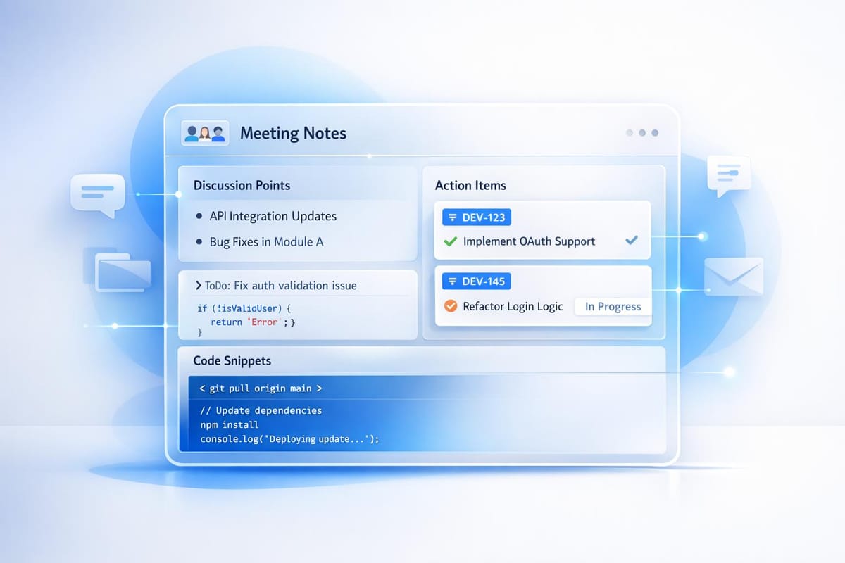 How to Automate Meeting Notes for Dev Teams